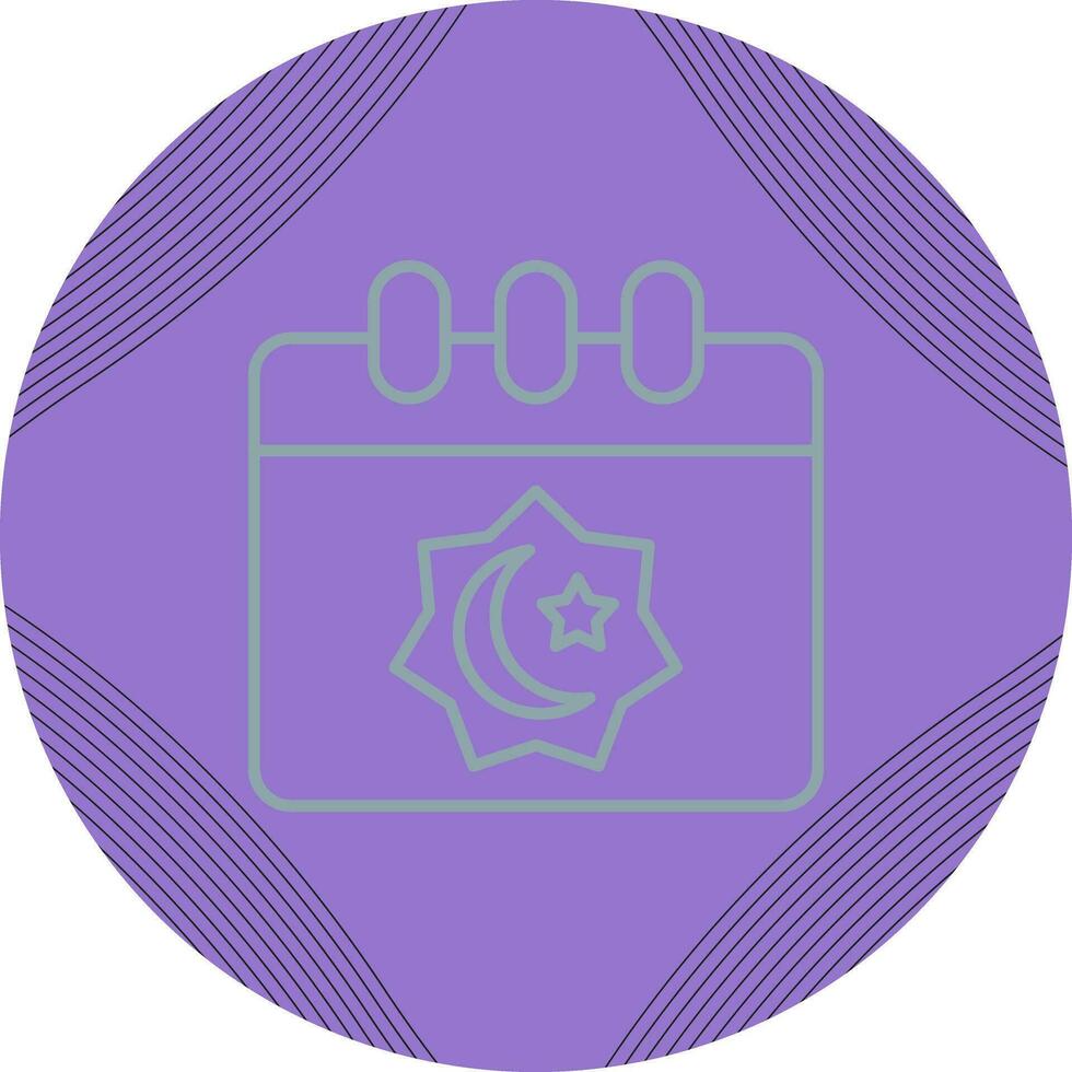 Islamic Calendar Vector Icon