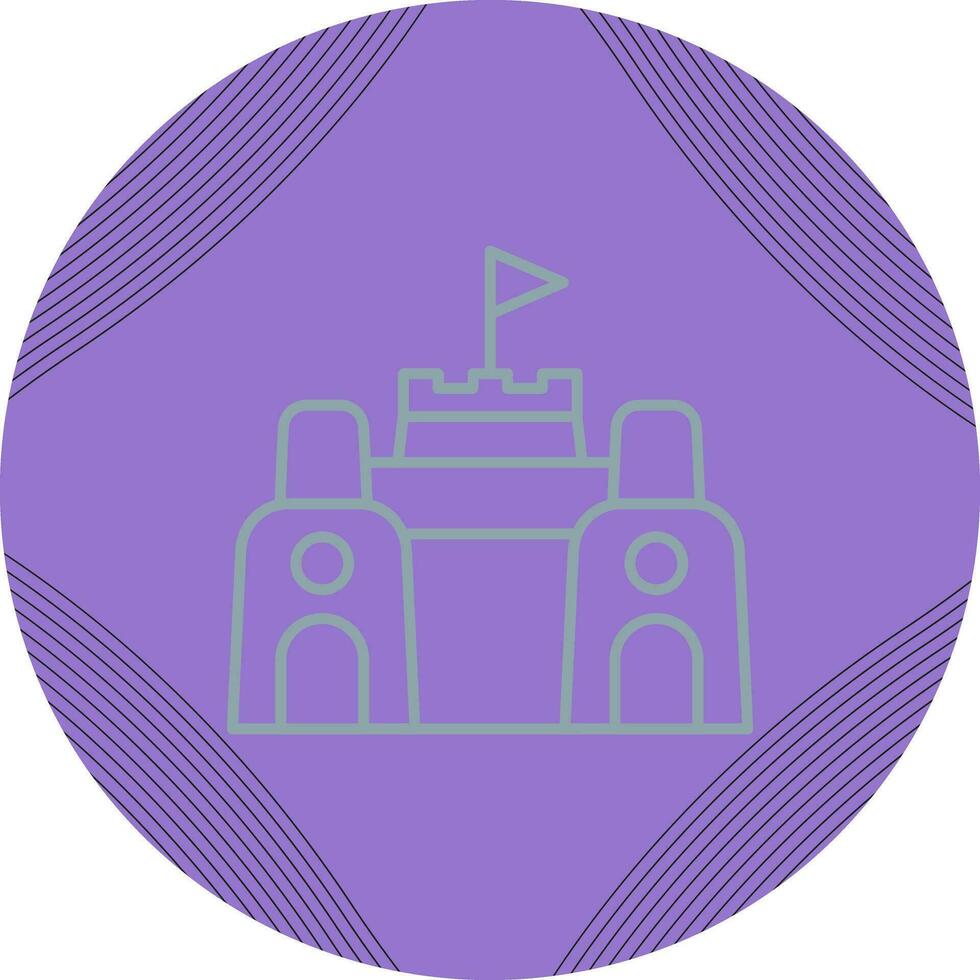 icono de vector de castillo de juguete