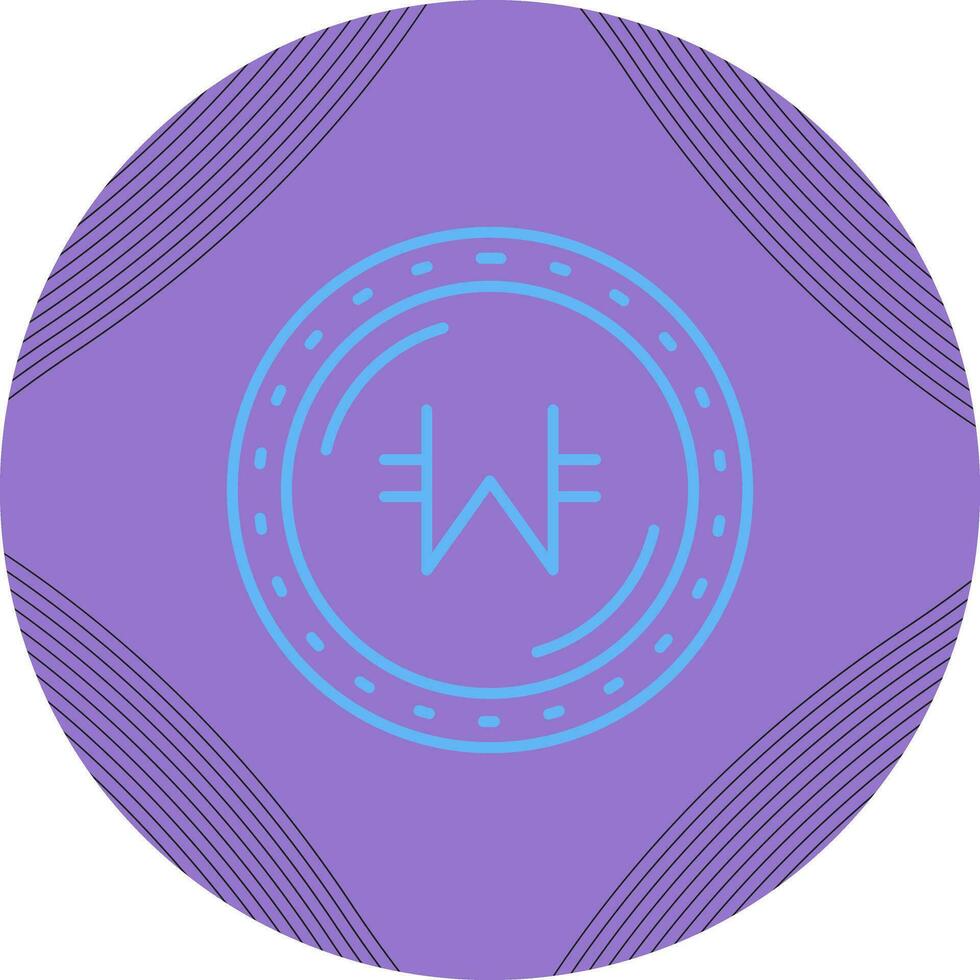 Won Currency Vector Icon