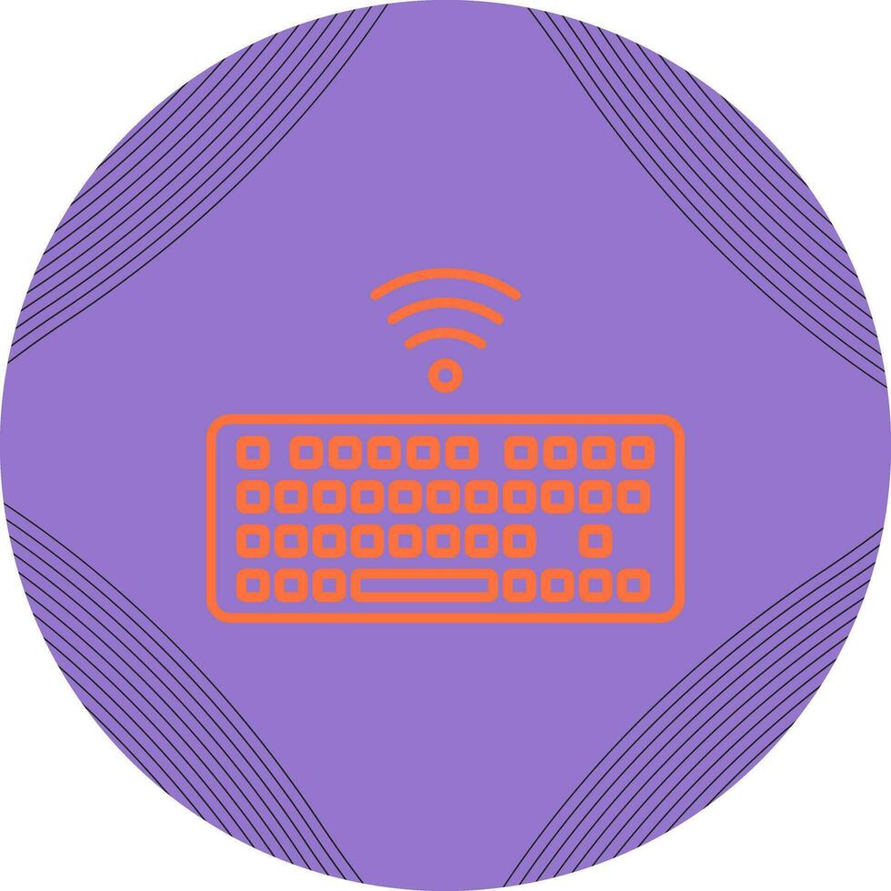 Wireless Keyboard Vector Icon
