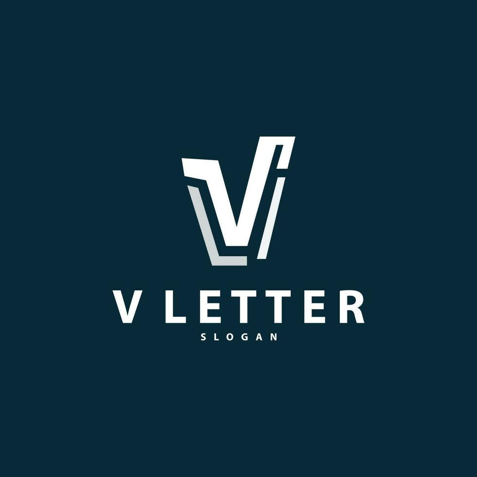 Minimal Initial V Letter Logo, Modern And Luxury Icon Vector Template Element