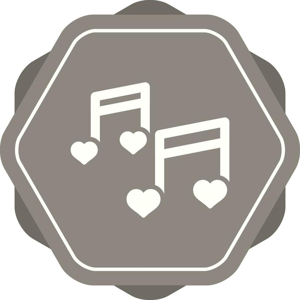 romántico música vector icono