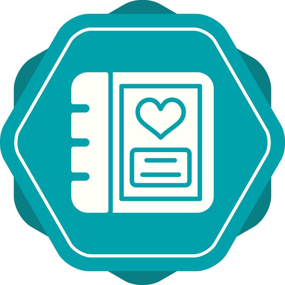Romantic photo album Vector Icon