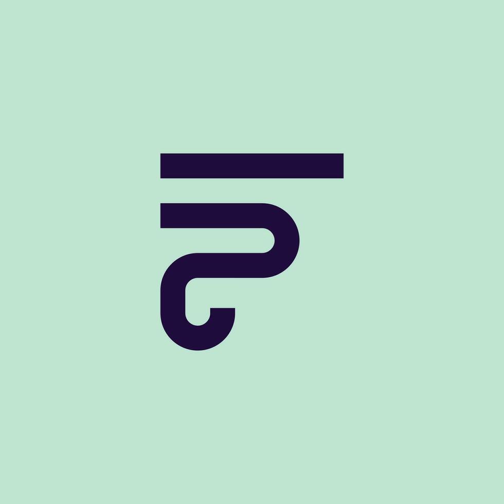 Letter F logo design element vector with modern style