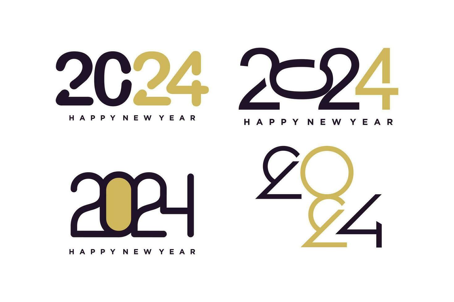 2024 logo design element vector with creative unique concept