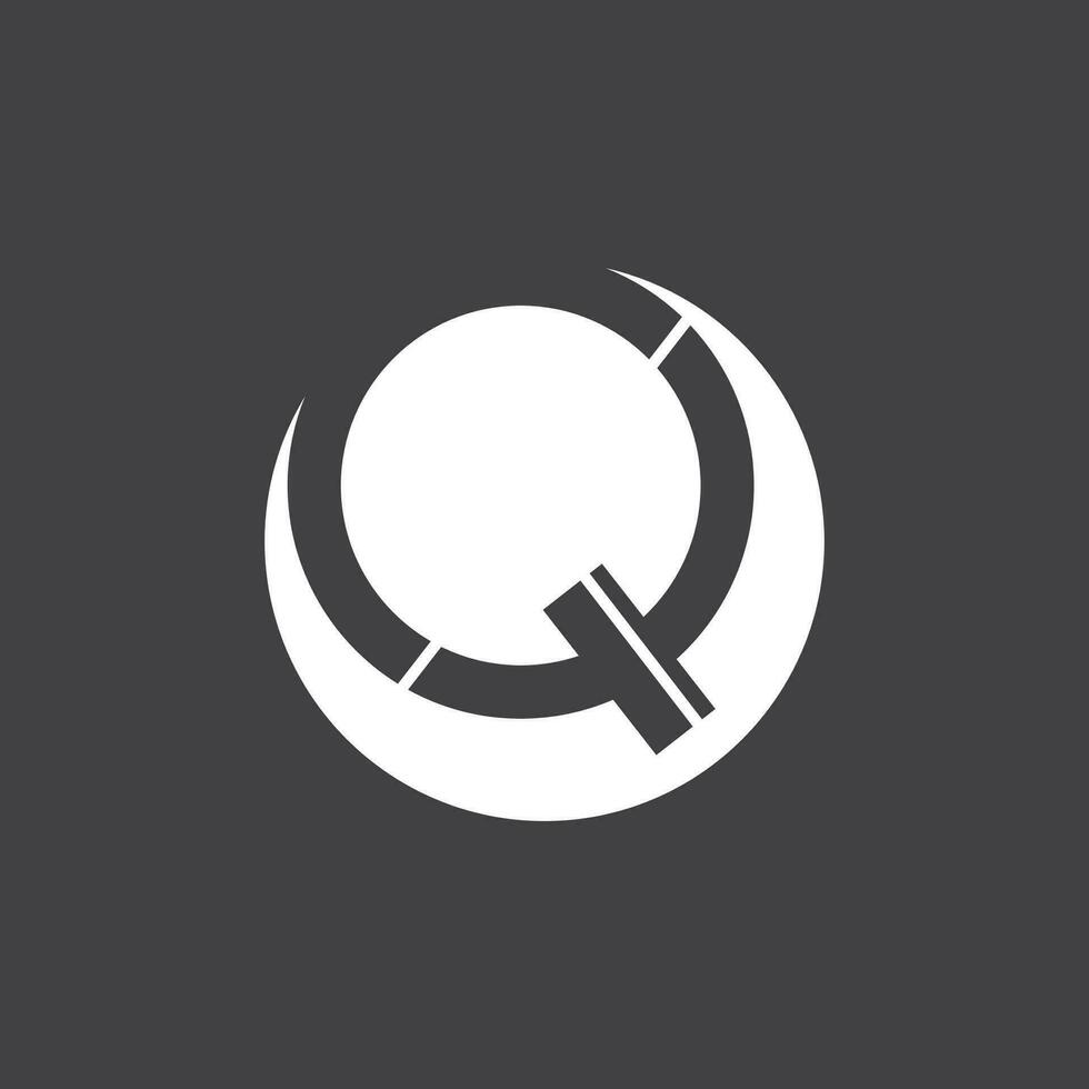 Q Letter Icon And Symbol Template vector