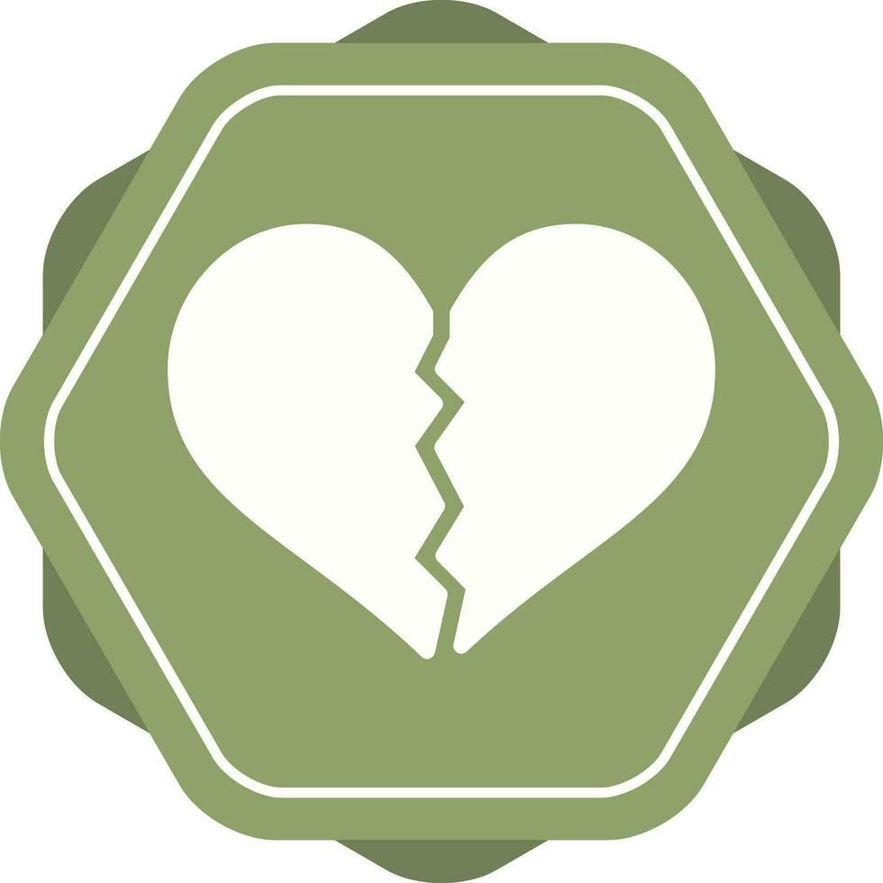Broken Heart Vector Icon