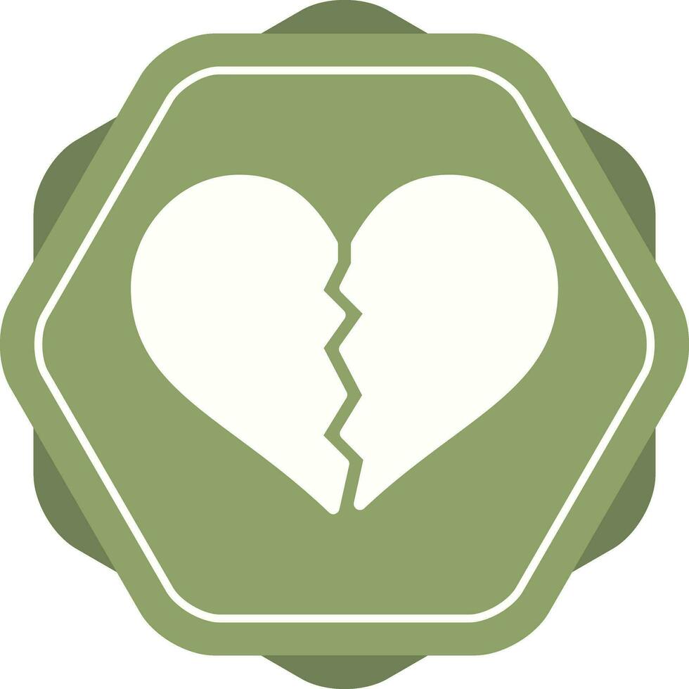 Broken Heart Vector Icon