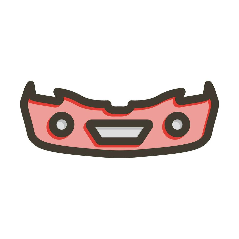 Bumper Vector Thick Line Filled Colors Icon For Personal And Commercial Use.
