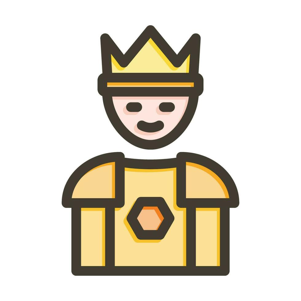 Prince Vector Thick Line Filled Colors Icon For Personal And Commercial Use.