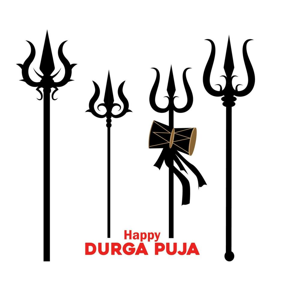 Happy Durga Puja Background Design vector