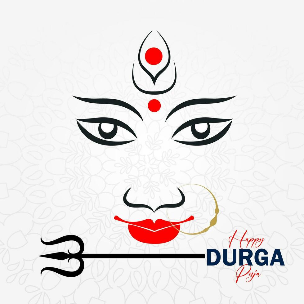 Happy Durga Puja Background Design vector