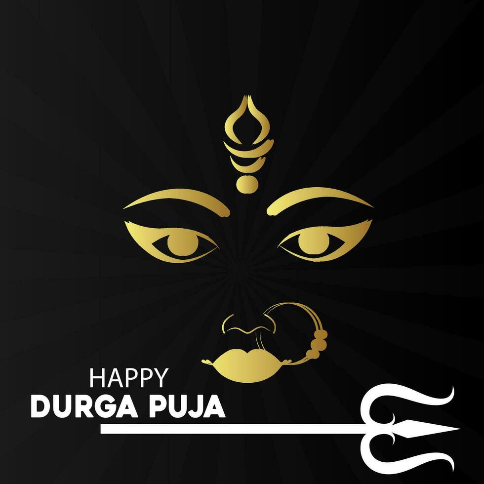 Happy Durga Puja Background Design vector
