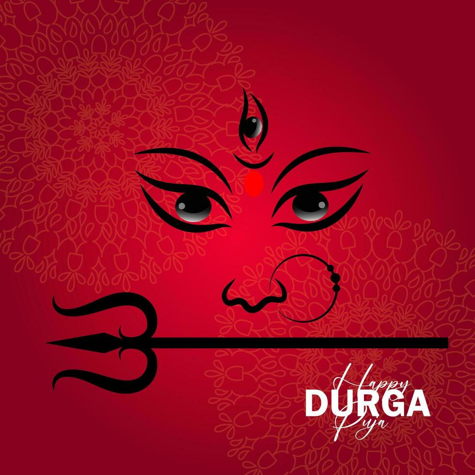 Happy Durga Puja Background Design vector