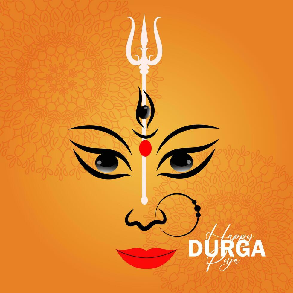 Happy Durga Puja Background Design vector