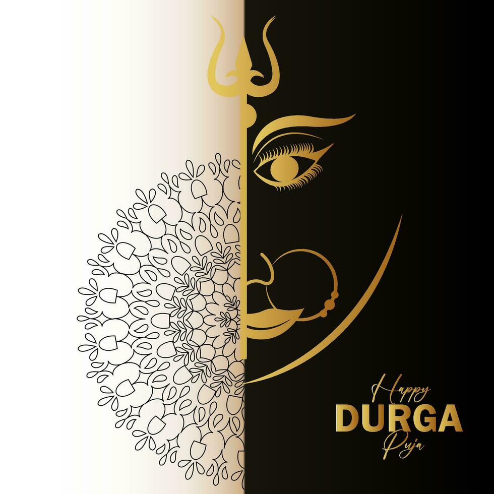 Happy Durga Puja Background Design vector