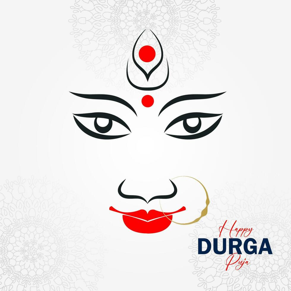 Happy Durga Puja Background Design vector