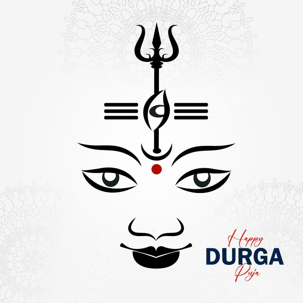 Happy Durga Puja Background Design vector