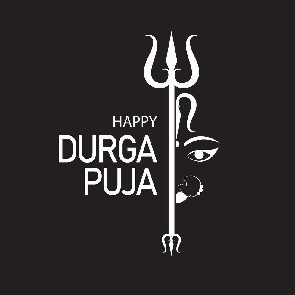 Happy Durga Puja Background Design vector