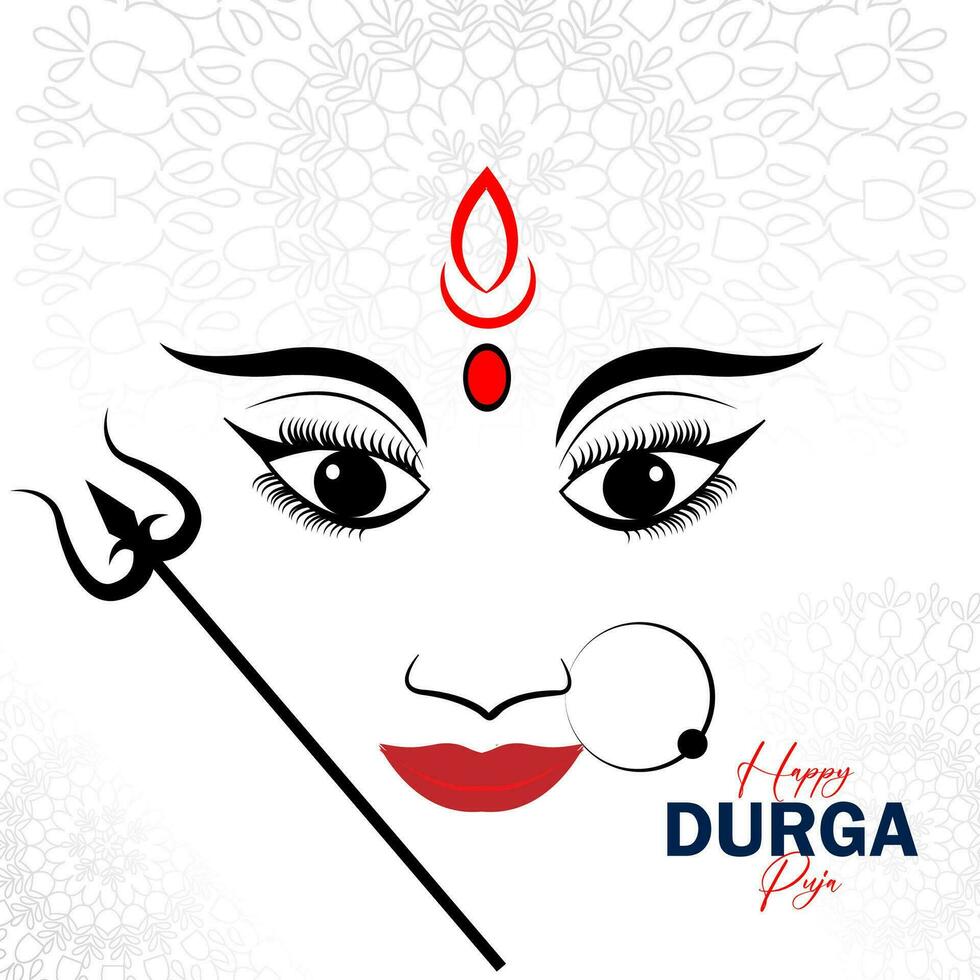 Happy Durga Puja Background Design vector