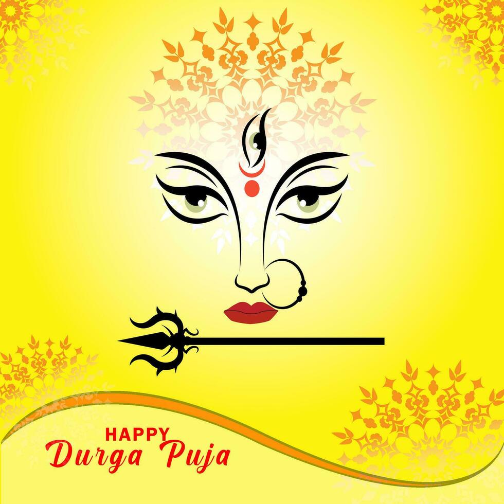 Happy Durga Puja Background Design vector