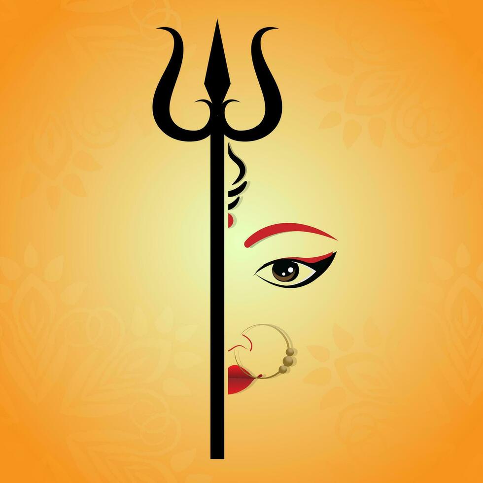 Happy Durga Puja Background Design vector
