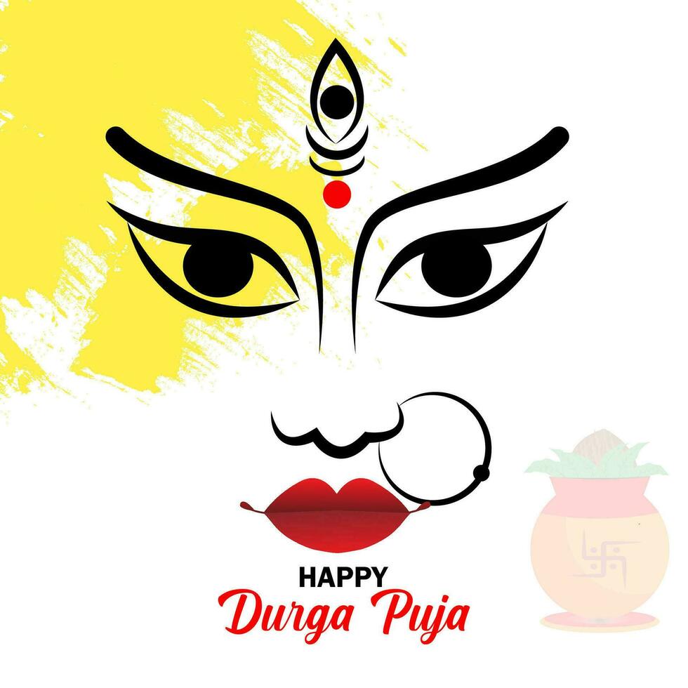 Happy Durga Puja Background Design vector