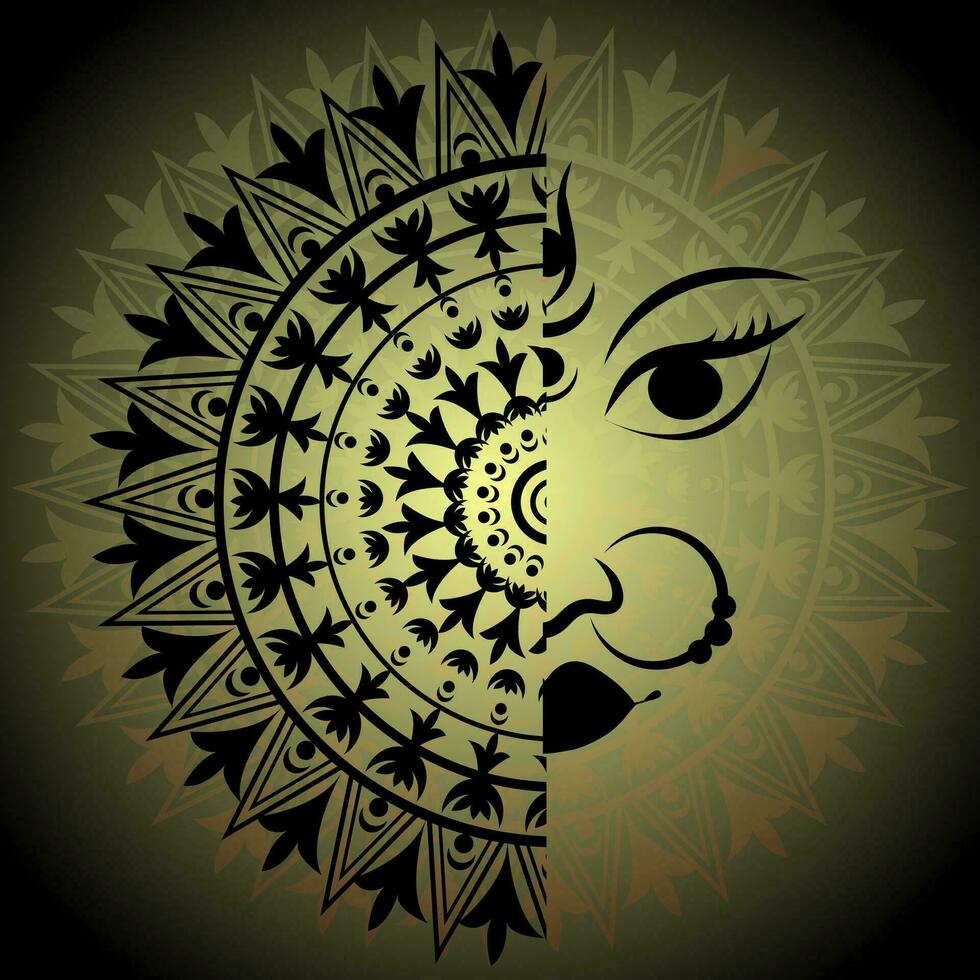 Happy Durga Puja Background Design vector