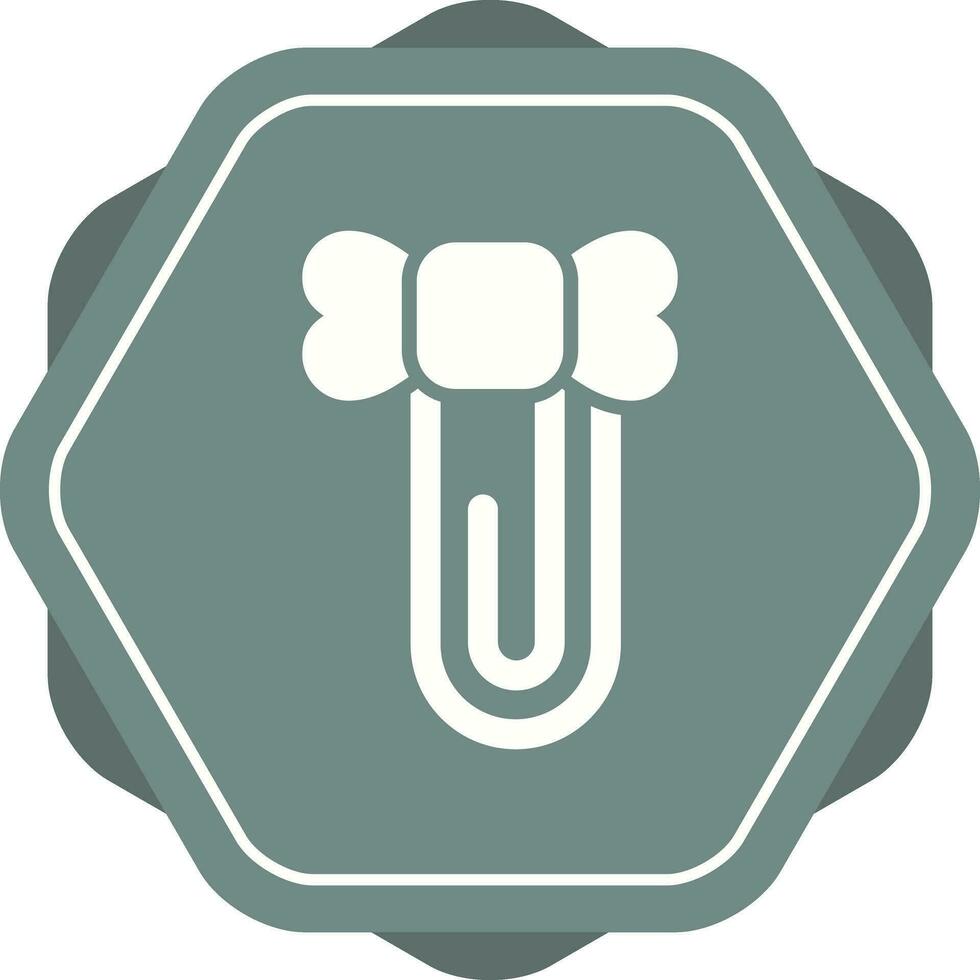 Paperclip with ribbon Vector Icon