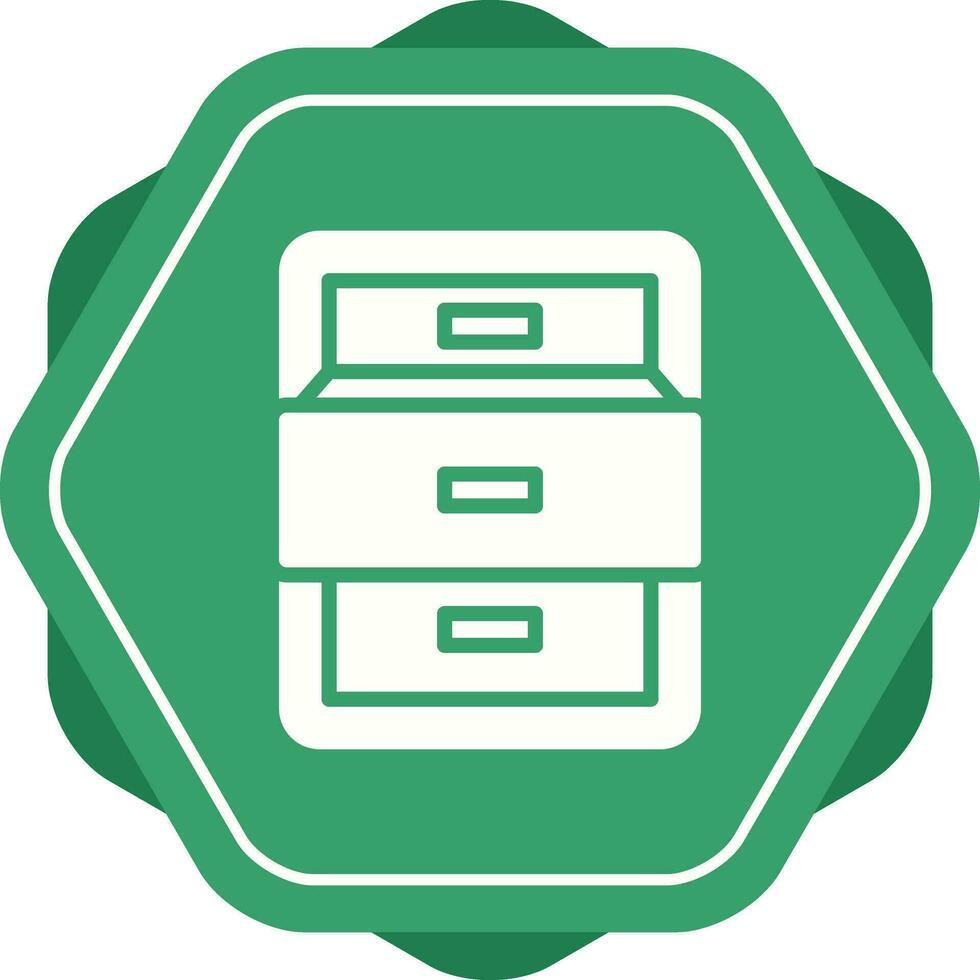 Filing cabinet with open door Vector Icon