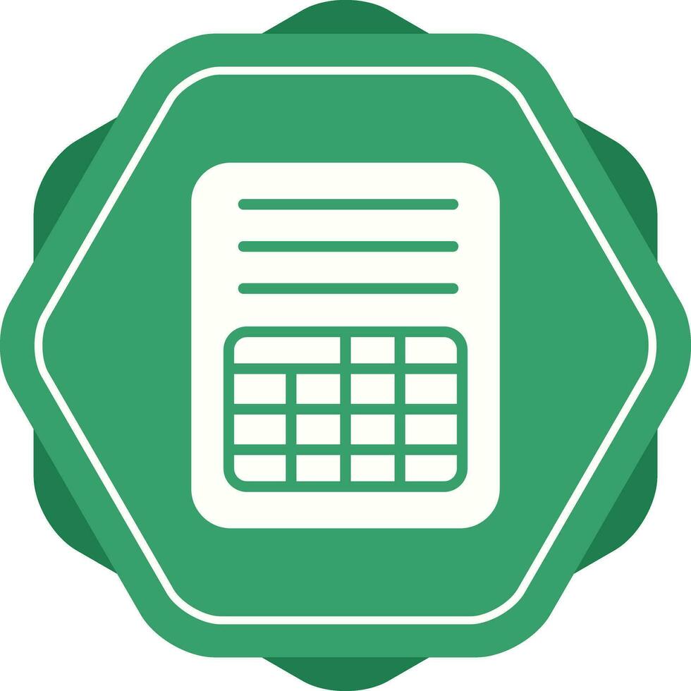 Spreadsheet Vector Icon