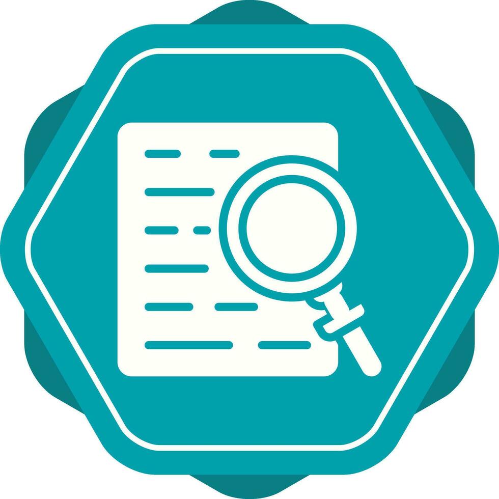 Document with magnifying glass Vector Icon