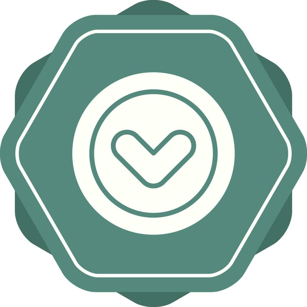 Angle Down Vector Icon