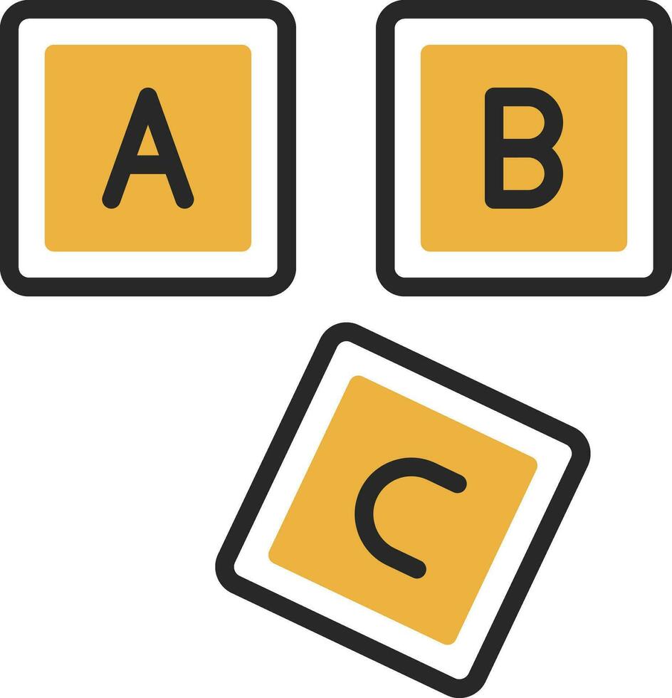 ABC Block  Vector Icon Design