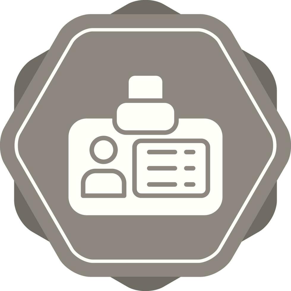 icono de vector de tarjeta de identificación