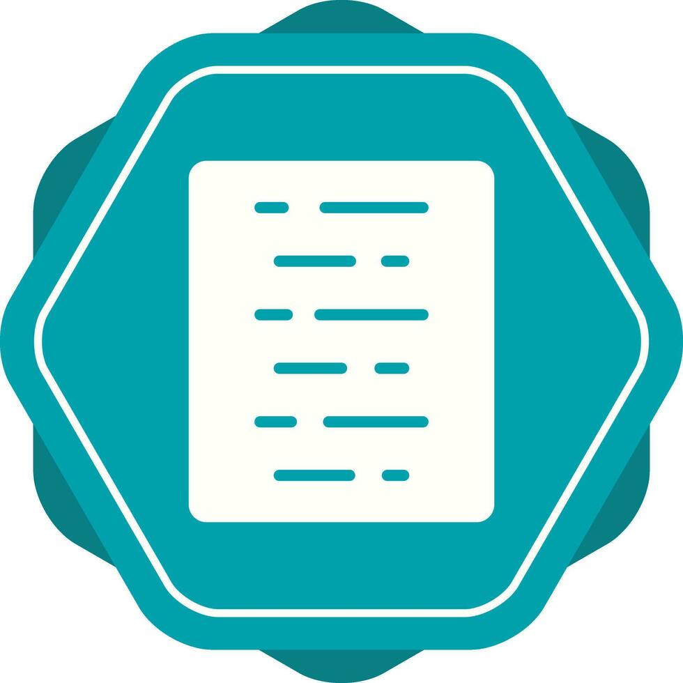 Document Align Center Vector Icon