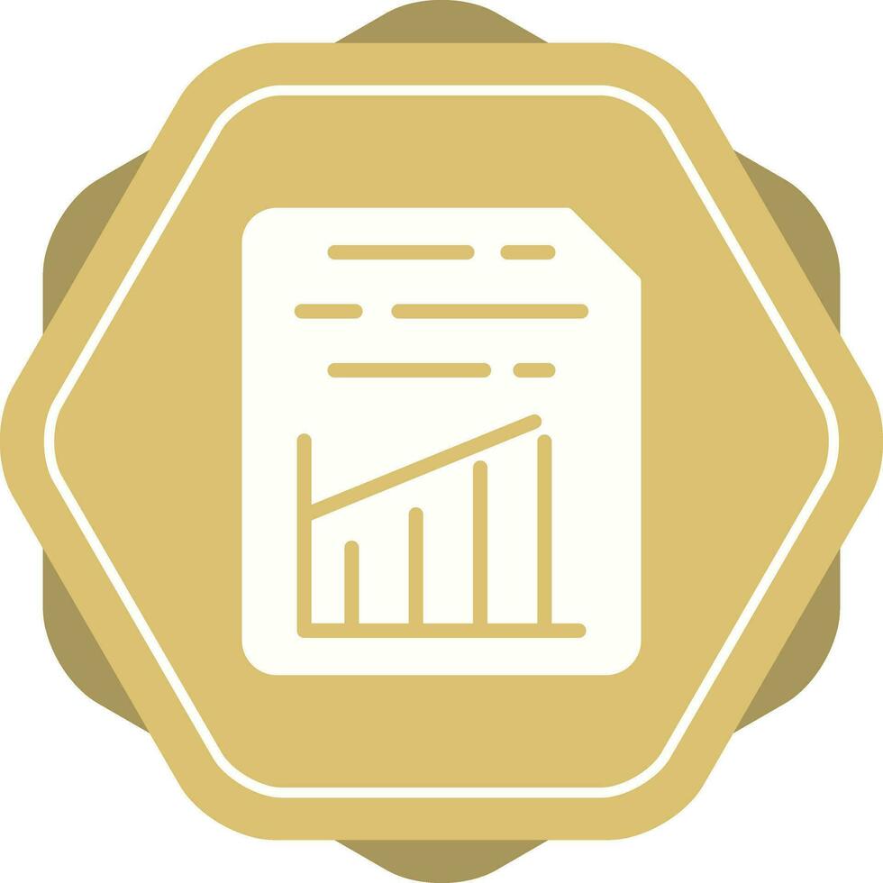 Document Insert Graph Vector Icon