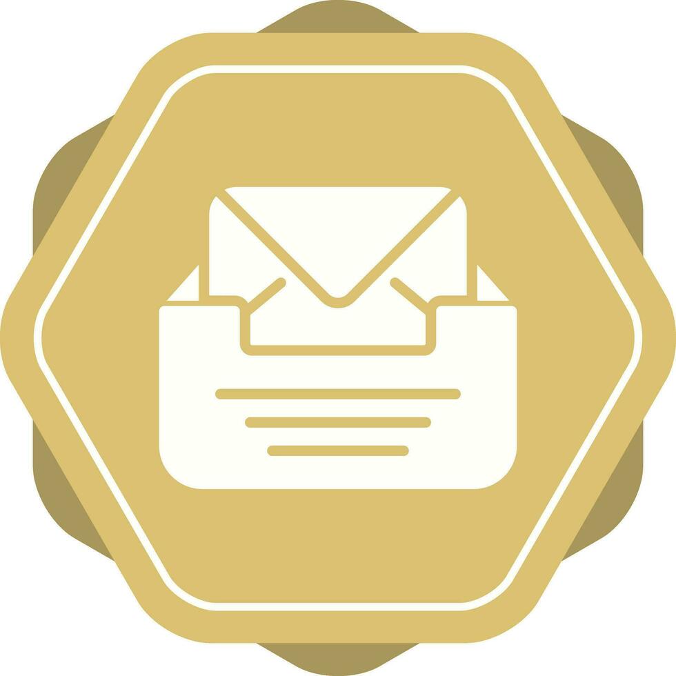 Inbox with envelope Vector Icon