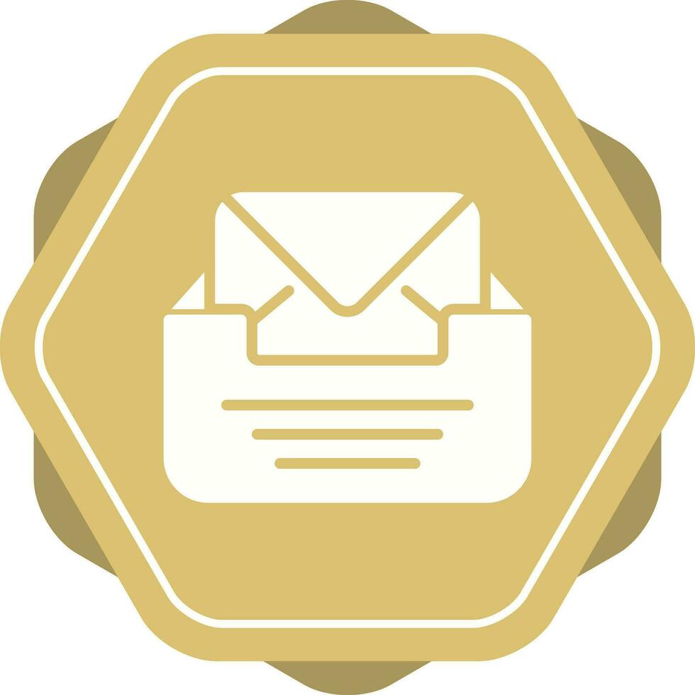 Inbox with envelope Vector Icon