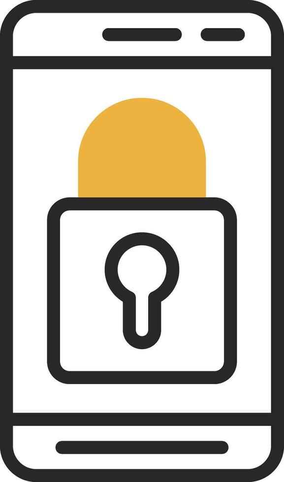 Mobile Lock  Vector Icon Design