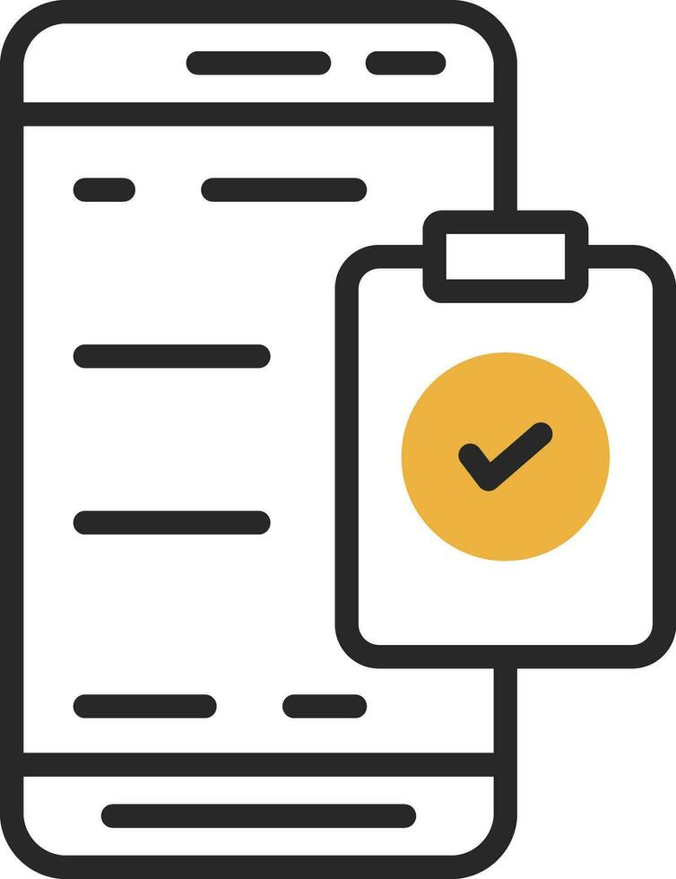 Mobile Check List  Vector Icon Design