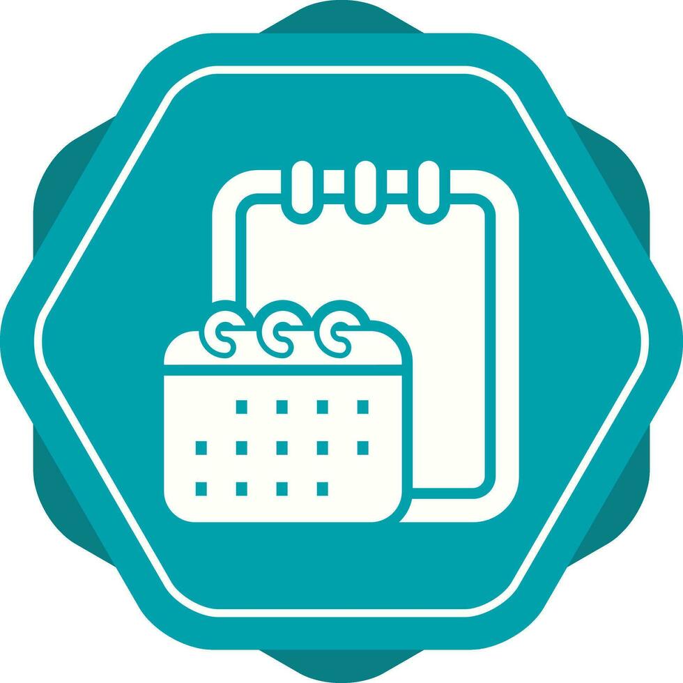 Memo pad with calendar Vector Icon