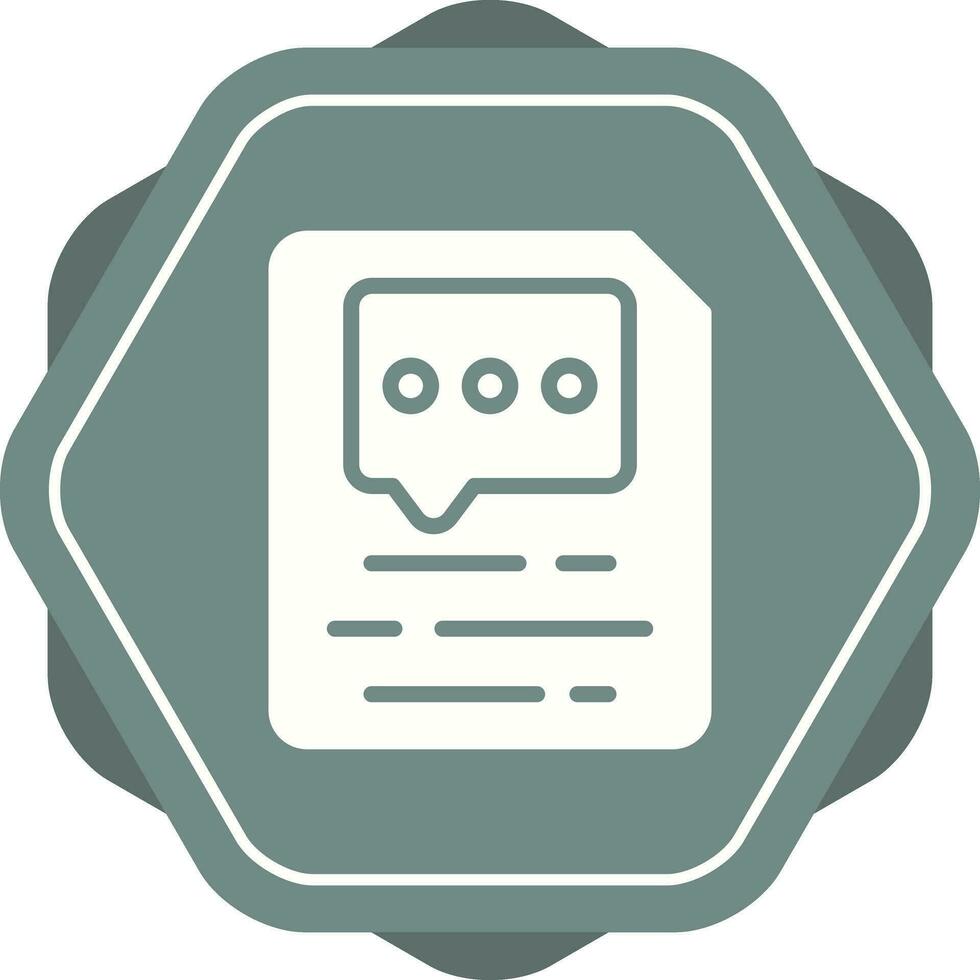 Document Insert Comment Vector Icon