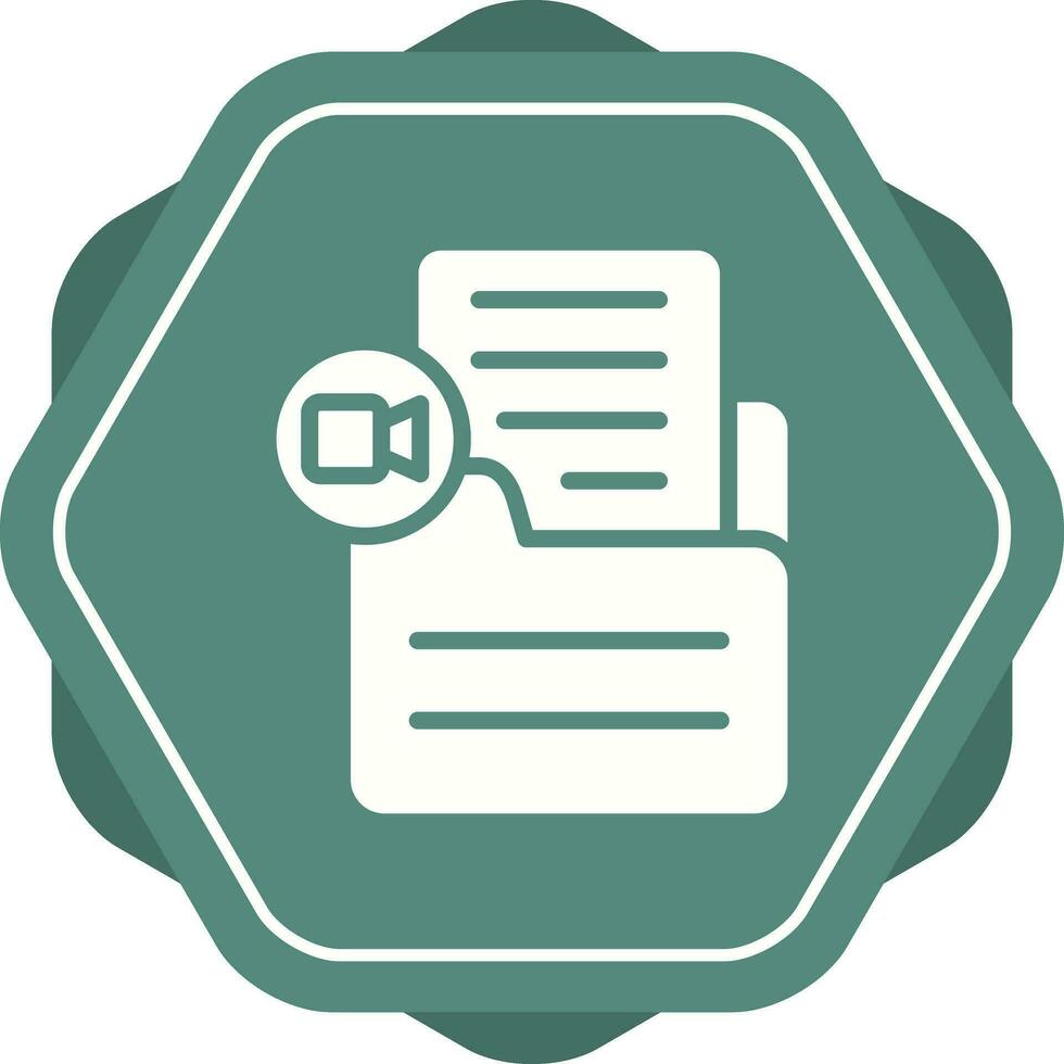 Document Insert Video Vector Icon