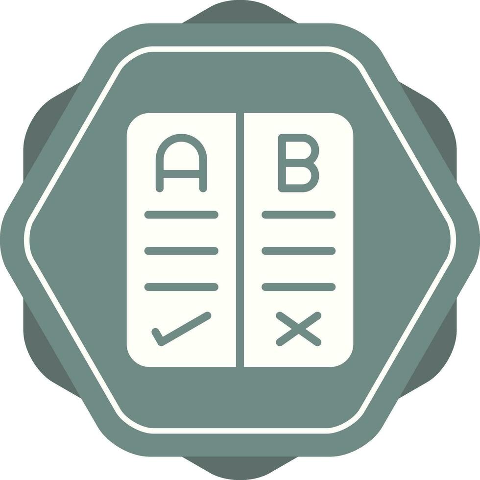 Pros And Cons Vector Icon