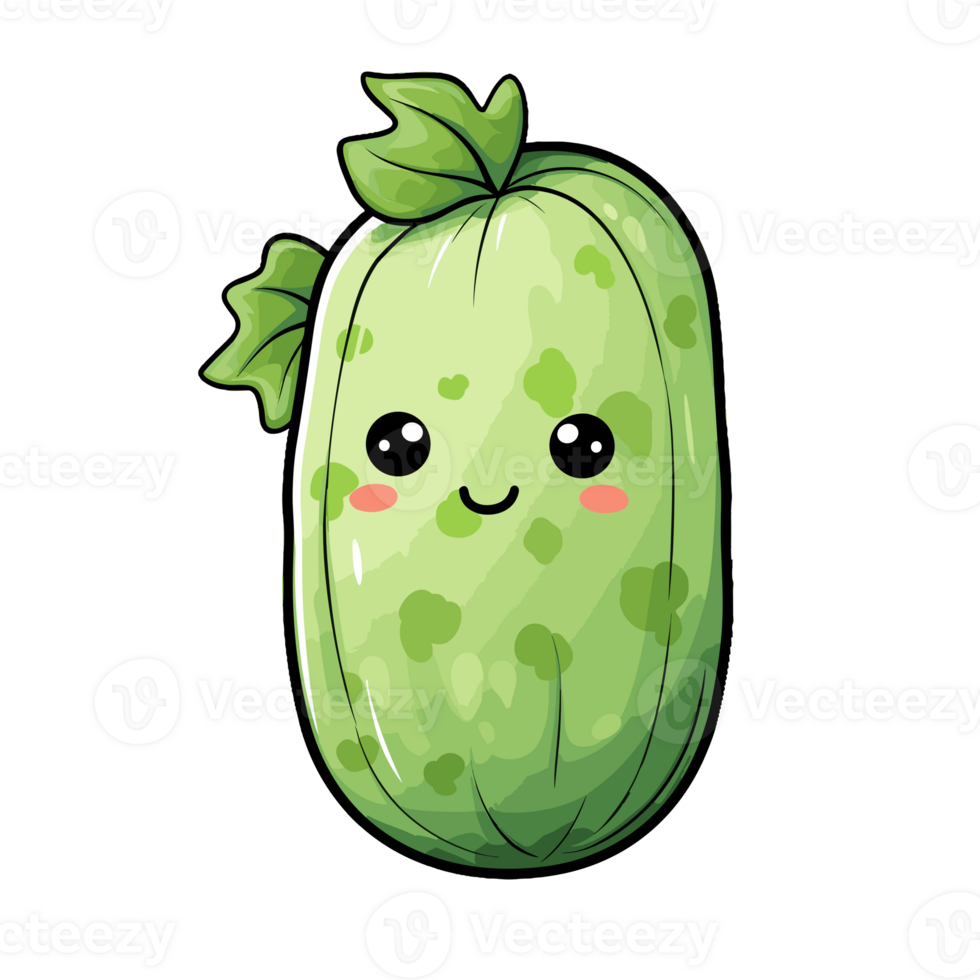 Cucumber watercolor illustration, Vegetable isolated on transparent background, AI Generative png