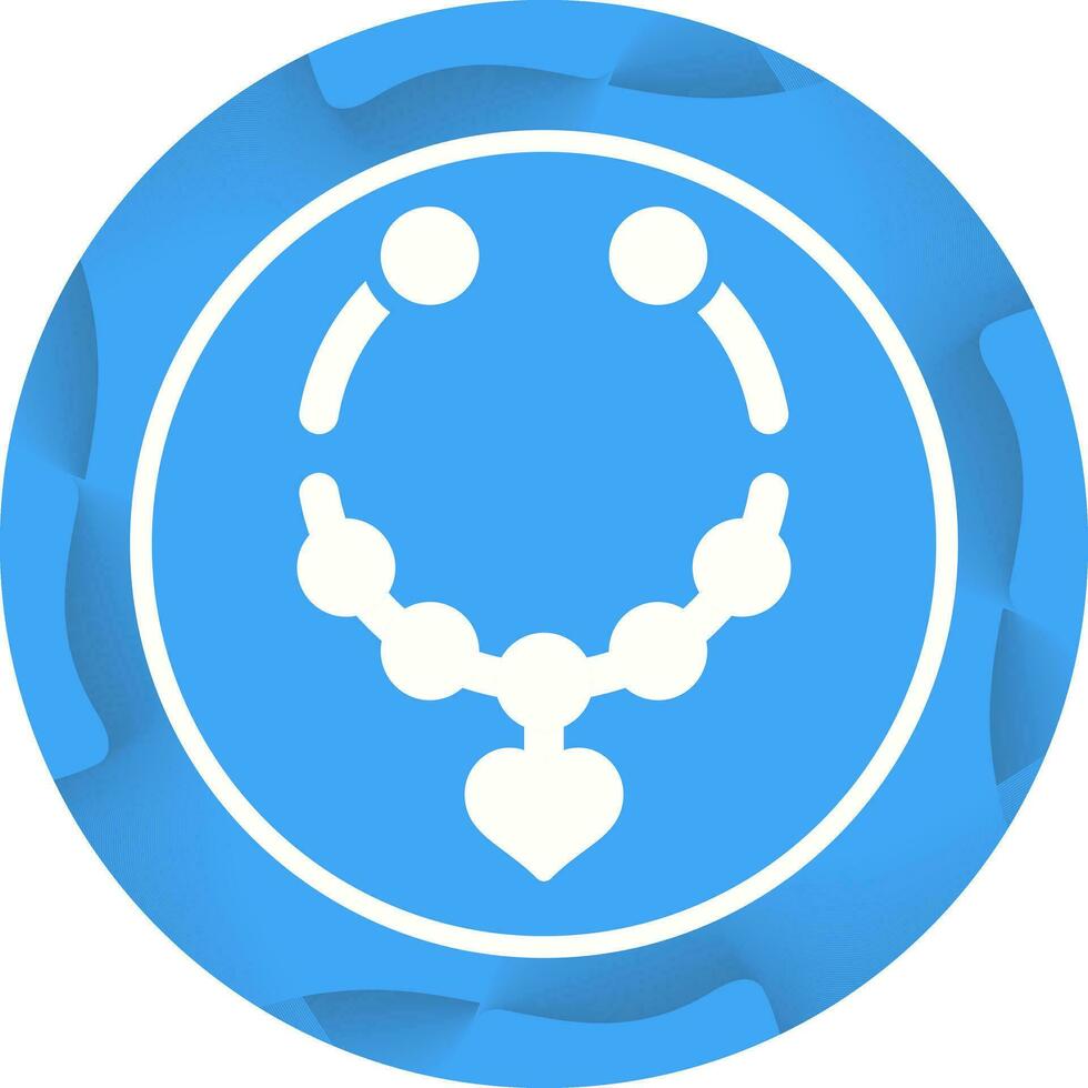 Heart Shaped Necklace Vector Icon