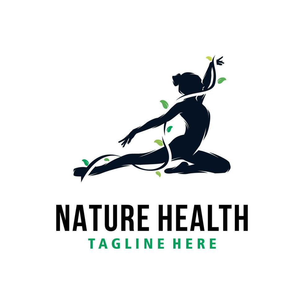 nature life style for natural healthy logo concept vector
