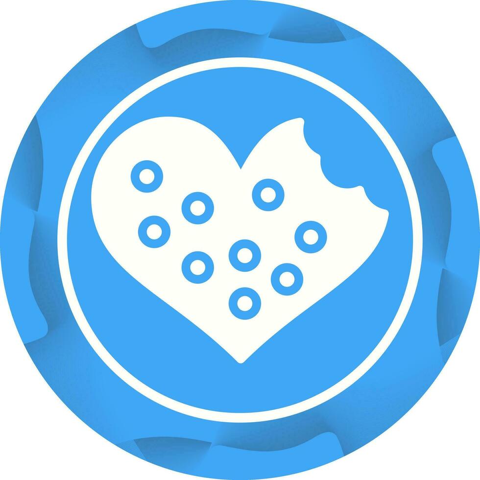 Heart shaped cookies Vector Icon