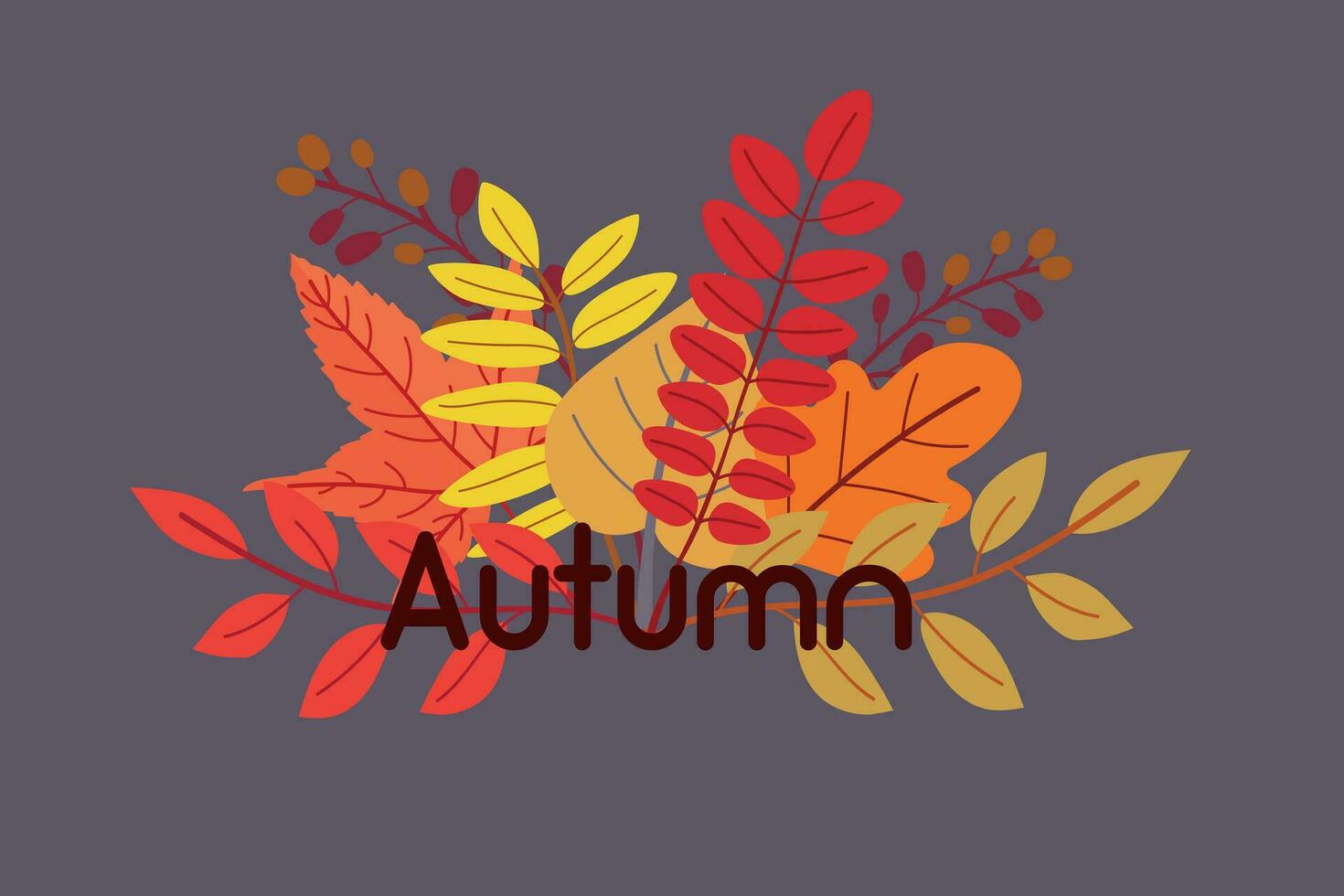 Autumn, postcard. Autumn design. vector